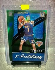 Obi Toppin [Green Flood] Basketball Cards 2020 Donruss Great X-Pectations Prices