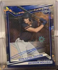 Jackson Holliday [Blue Signature] #1 Baseball Cards 2022 Panini Elite Extra Edition Prices