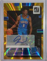 Jalen Williams [Signature Gold Laser] #212 Basketball Cards 2022 Panini Donruss Prices