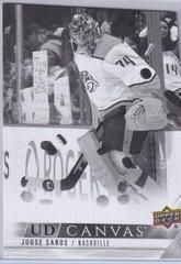 Juuse Saros [Black & White] Hockey Cards 2022 Upper Deck UD Canvas Prices