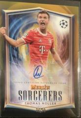 Thomas Muller [Gold] #SA-TM Soccer Cards 2022 Topps Merlin Chrome UEFA Club Competitions Sorcerers Autographs Prices