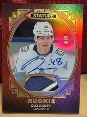 Olli Juolevi [Portrait Patch Red Autograph] Hockey Cards 2020 Upper Deck Stature Prices