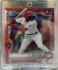 Jay Allen [Red Lava Refractor] #BDC-11 Baseball Cards 2021 Bowman Draft Chrome Prices
