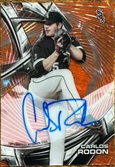 Carlos Rodon [Orange Magma Diffractor] #HT-CRO Baseball Cards 2016 Topps High Tek Autograph Prices
