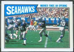 Seahawks Team Leaders [Warner Finds an Opening] #172 Football Cards 1987 Topps Prices