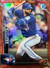 Jose Bautista [Red Refractor] #87 Baseball Cards 2016 Bowman Chrome Prices