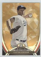 Clayton Kershaw [Gold] #23 Baseball Cards 2013 Bowman Platinum Prices