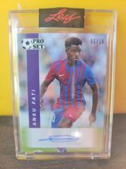 Ansu Fati [Purple] Soccer Cards 2022 Pro Set Autographs Prices
