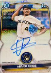 Abner Uribe [HTA Choice Mojo] #CPA-AU Baseball Cards 2023 Bowman Chrome Prospect Autographs Prices