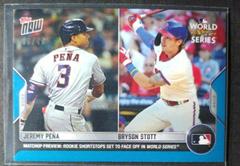 Jeremy Pena, Bryson Stott [Blue] #WSM-4 Baseball Cards 2022 Topps Now World Series Matchup Prices
