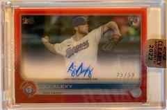 A. J. Alexy [Red] #CAA-AA Baseball Cards 2022 Topps Clearly Authentic Autographs Prices