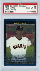 Fred Lewis Baseball Cards 2002 Bowman Chrome Draft Picks Prices