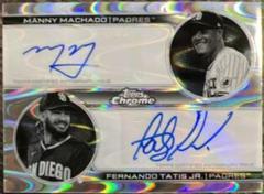 Manny Machado, Fernando Tatis Jr. [Black & White RayWave] #DA-MT Baseball Cards 2022 Topps Chrome Sonic Dual Autographs Prices