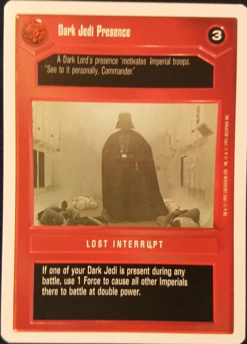 Dark Jedi Presence Star Wars CCG Premiere