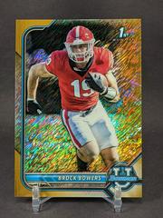 Brock Bowers [Gold Shimmer] #83 Football Cards 2021 Bowman University Prices