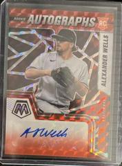 Alexander Wells [Choice Fusion Red and Yellow] #RAM-AW Baseball Cards 2022 Panini Mosaic Rookie Autographs Prices