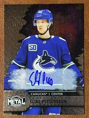Elias Pettersson [Autograph] #4 Hockey Cards 2020 Skybox Metal Universe Prices