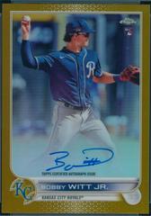 Bobby Witt Jr. [Gold] #RA-BW Baseball Cards 2022 Topps Chrome Rookie Autographs Prices