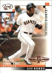Barry Bonds #257 Baseball Cards 2003 Leaf Prices