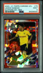 Jadon Sancho [Red] Soccer Cards 2020 Topps Chrome UEFA Champions League Prices