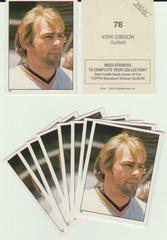 Kirk Gibson #78 Baseball Cards 1981 Topps Stickers Prices