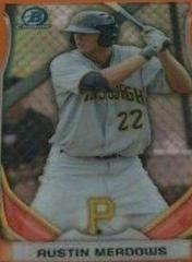 Austin Meadows [Orange Refractor] Baseball Cards 2014 Bowman Chrome Mini Prices