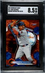Jose Ramirez [Orange] Baseball Cards 2023 Bowman's Best Prices