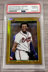 Ronald Acuna Jr. [Gold Refractor] #90BRAJ Baseball Cards 2020 Bowman Chrome 1990 Prices