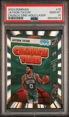 Jayson Tatum [Laser] #10 Basketball Cards 2023 Panini Donruss Crunch Time Prices