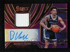 Brandon Clarke [Purple] Basketball Cards 2019 Panini Select Rookie Jersey Autographs Prices