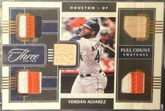 Yordan Alvarez [Red] #FCS-YA Baseball Cards 2022 Panini Three and Two Full Count Swatches Prices