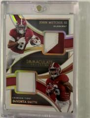 John Metchie III, DeVonta Smith [Gold] Football Cards 2022 Panini Immaculate Collegiate Dual Jerseys Prices