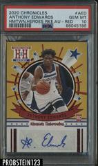 Anthony Edwards [Red] #HH-AED Basketball Cards 2020 Panini Chronicles Hometown Heroes Rookie Autographs Prices