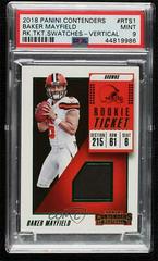 Baker Mayfield #RTS-1 Football Cards 2018 Panini Contenders Rookie Ticket Swatches Prices