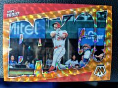 Mike Trout [Reactive Orange] Baseball Cards 2022 Panini Mosaic Bang Prices
