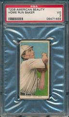 Home Run Baker Baseball Cards 1909 T206 American Beauty 350 no Frame Prices