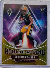 Christian Watson [Yellow] #RIS-9 Football Cards 2022 Panini Phoenix Rookie Rising Prices