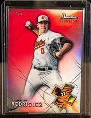 Grayson Rodriguez [Red Refractor] #BSP-25 Baseball Cards 2021 Bowman Sterling Prices