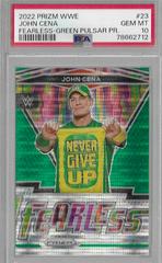 John Cena [Green Pulsar Prizm] #23 Wrestling Cards 2022 Panini Prizm WWE Fearless Prices