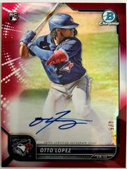Otto Lopez [Red Refractor] #CRA-OL Baseball Cards 2022 Bowman Chrome Rookie Autographs Prices