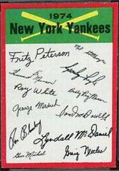 New York Yankees Baseball Cards 1974 Topps Team Checklist Prices