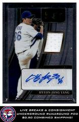 Hyeon Jong Yang Baseball Cards 2022 Panini Select Signature Materials Prices