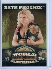 Beth Phoenix #W18 Wrestling Cards 2010 Topps WWE World Championship Material Prices