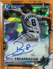 Breidy Encarnacion [Orange Refractor] Baseball Cards 2021 Bowman Sapphire Autographs Prices
