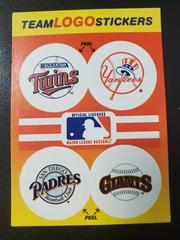 Twins, Yankees, Padres, Giants Baseball Cards 1991 Fleer Team Logo Stickers Top 10 Prices