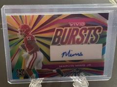 Marvin Mims Jr. #VB-MMJ Football Cards 2023 Leaf Vivid Autographs Bursts Prices