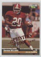 Sherman Williams [Printer's Proofs] Football Cards 1995 Pro Line Prices