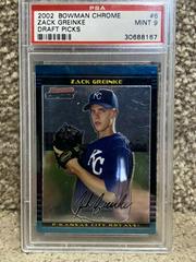 Zack Greinke Baseball Cards 2002 Bowman Chrome Draft Picks Prices
