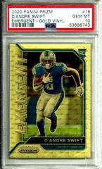 D'Andre Swift [Gold Vinyl] #18 Football Cards 2020 Panini Prizm Emergent Prices