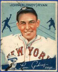 John Ryan #73 Baseball Cards 1934 World Wide Gum Prices